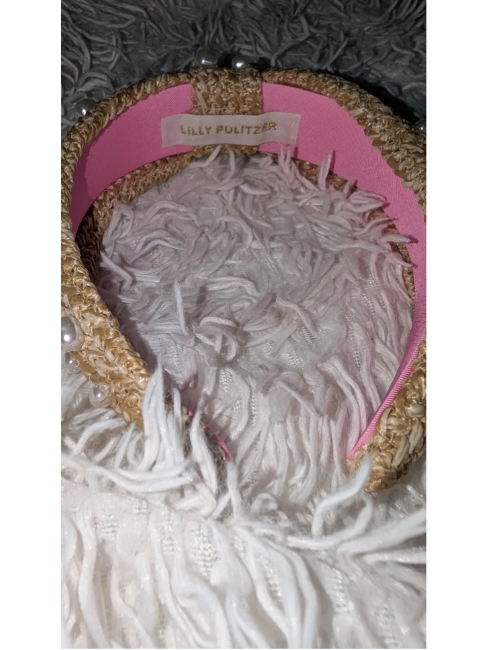 Women's Lilly Pulitzer Embellished Headband One Size Beige White